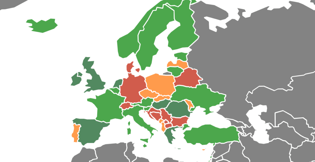 Le retard des pays européens dans la mise en place des espaces sans tabac