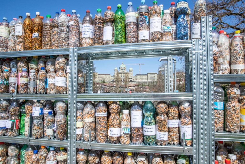 Suisse : sensibilisation autour d&rsquo;une opération de ramassage de mégots